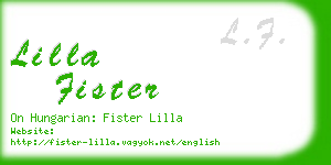 lilla fister business card
